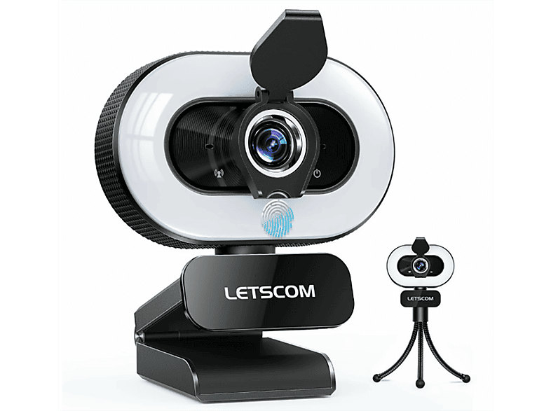 LINGDA Full HD 1080P Webcam 360° Drehung USB Computer mit Mikro T3601 Schwarz,Full HD-Webcam Webcam