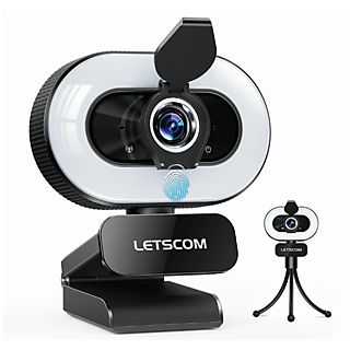 Webcam  - Cámara web Full HD 1080P Computadora USB con rotación de 360° con Micro T3601 Negro LINGDA, negro