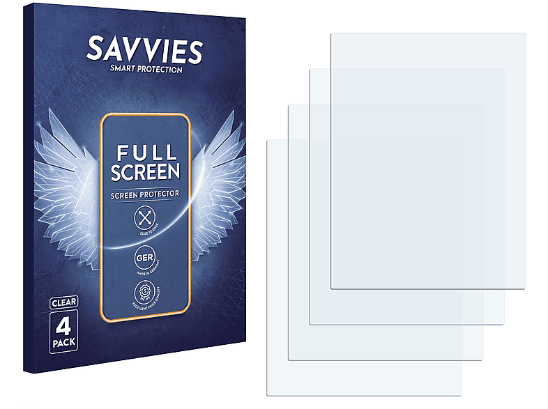 SAVVIES 4x Flex Full-Cover 3D Curved Schutzfolie(für Yamaha LCD-C Display 2019 (E-Bike Display))