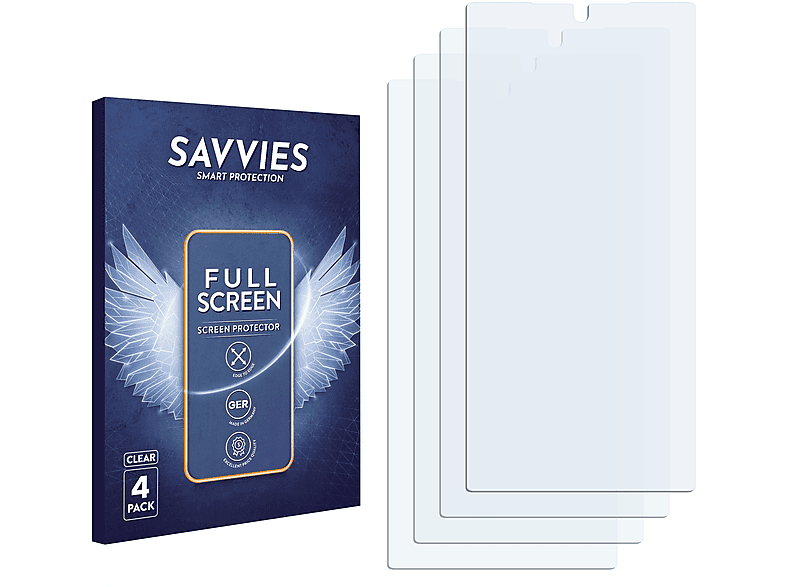 5G) Schutzfolie(für 4x Ultra 20 Note Full-Cover 3D SAVVIES Samsung Curved Flex Galaxy