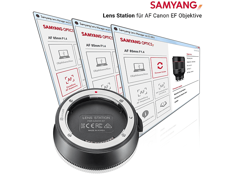 SAMYANG Lens Station für AF Canon EF Objektive 0 millimetres (Lens Manager für Canon EF-Mount, Schwarz)