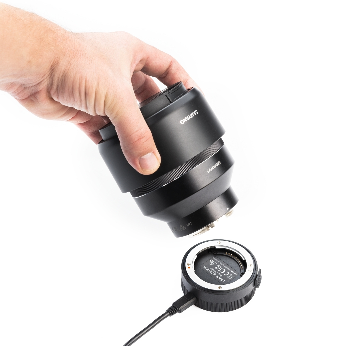 SAMYANG Lens Manager E schwarz AF 0 für millimetres Sony (Lens E-Mount, weiß) / Station Sony für