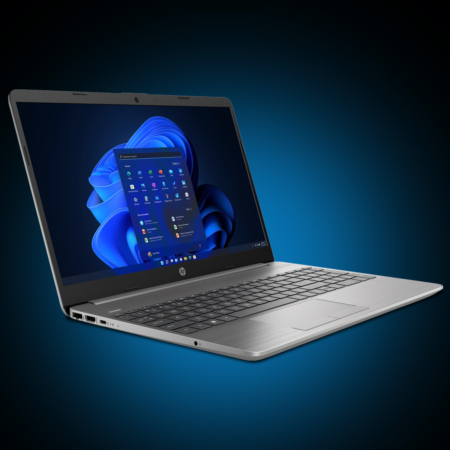 HP 250 G8, GB Core™ GB Prozessor, Silber Display, Zoll Intel® SSD, 16 Notebook i3 RAM, 1000 mit 15,6