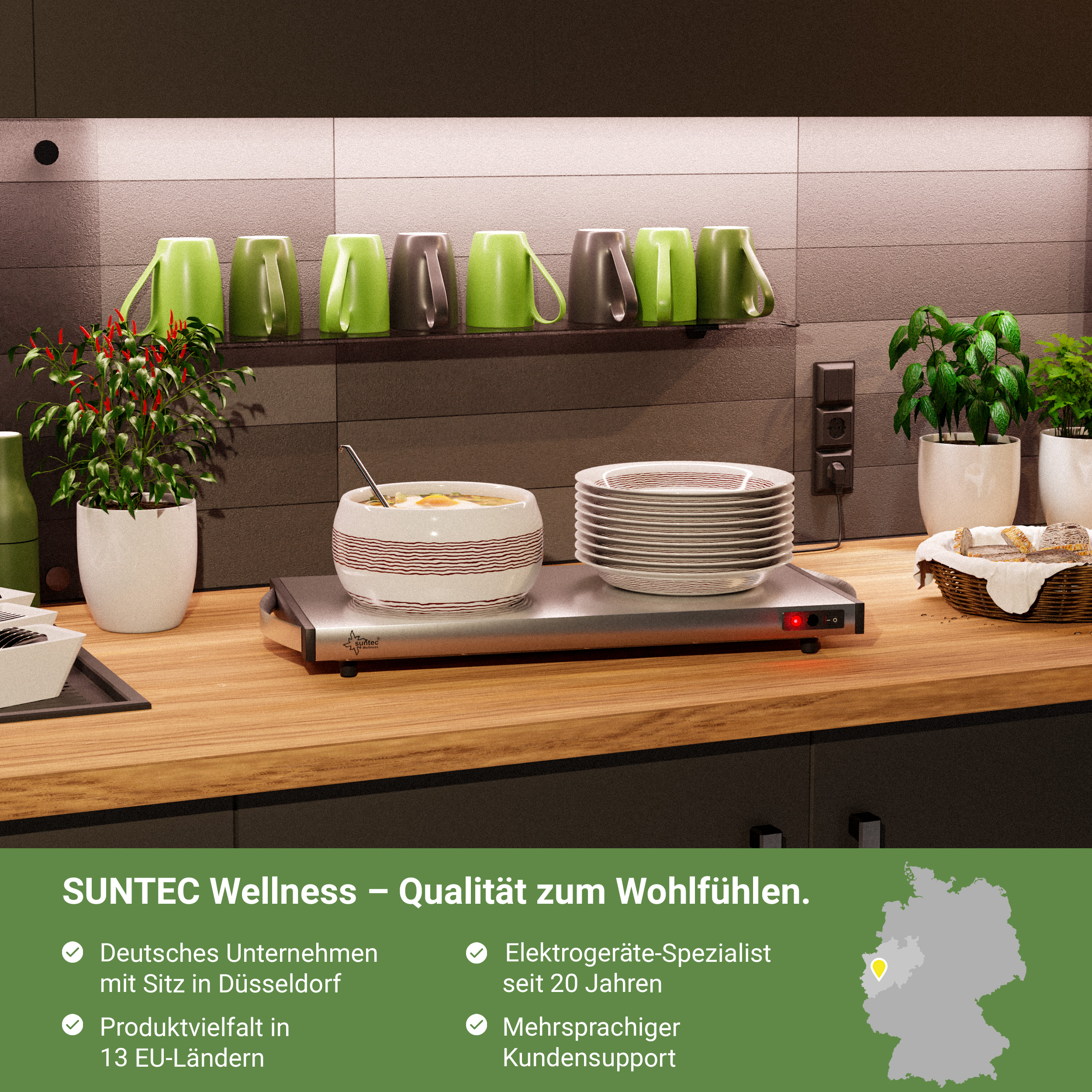 CORDLESS WHP-7086 Warmhalteplatte SUNTEC PRIME