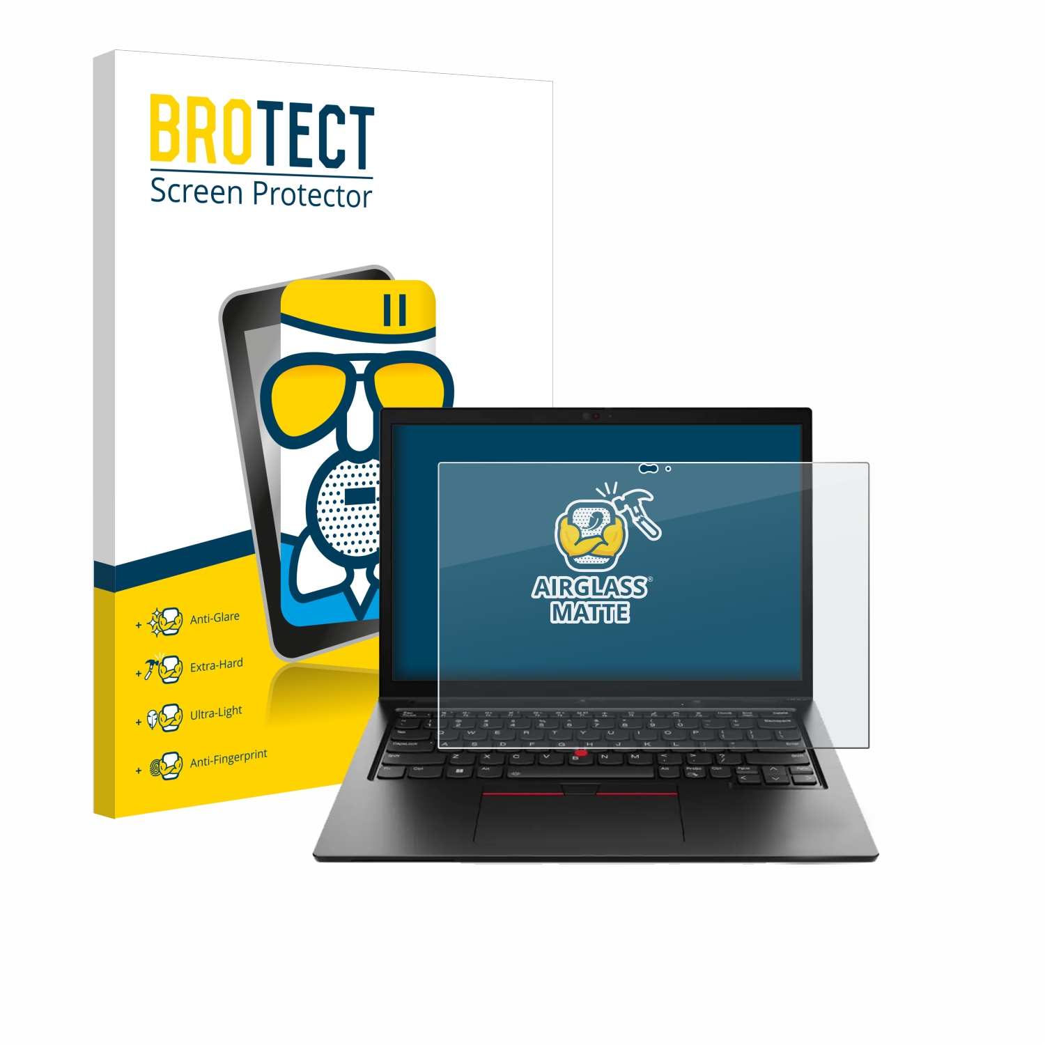 4) Yoga ThinkPad Schutzfolie(für Gen matte Airglass L13 BROTECT Lenovo