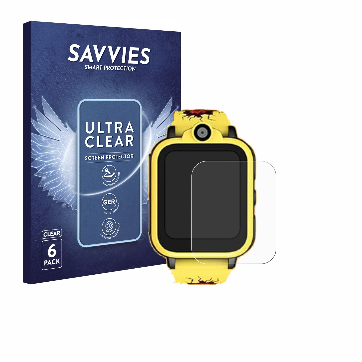 SAVVIES 6x klare Schutzfolie(für FeipuQu Smartwatch 1.69\