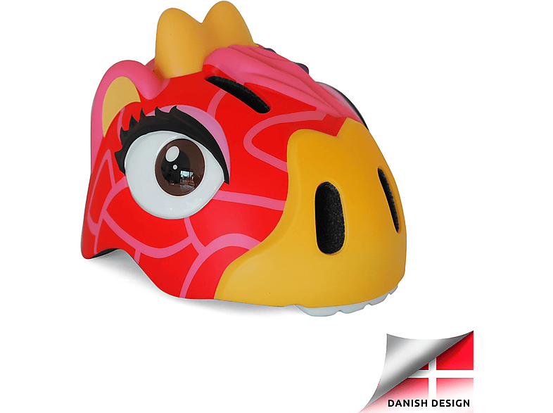 CRAZY SAFETY Fahrradhelm für Kinder | Rote Giraffe | Crazy Safety | EN1078 Geprüft, 49-55cm cm, Red)