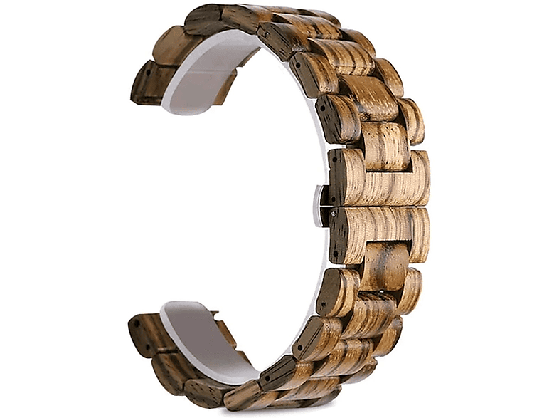 WIGENTO Holz Design Band, Ersatzarmband, Apple, Apple Watch Series Ultra 1 + 2 49mm 9 8 7 45 / 6 SE 5 4 44 / 3 2 1 42mm, Braun