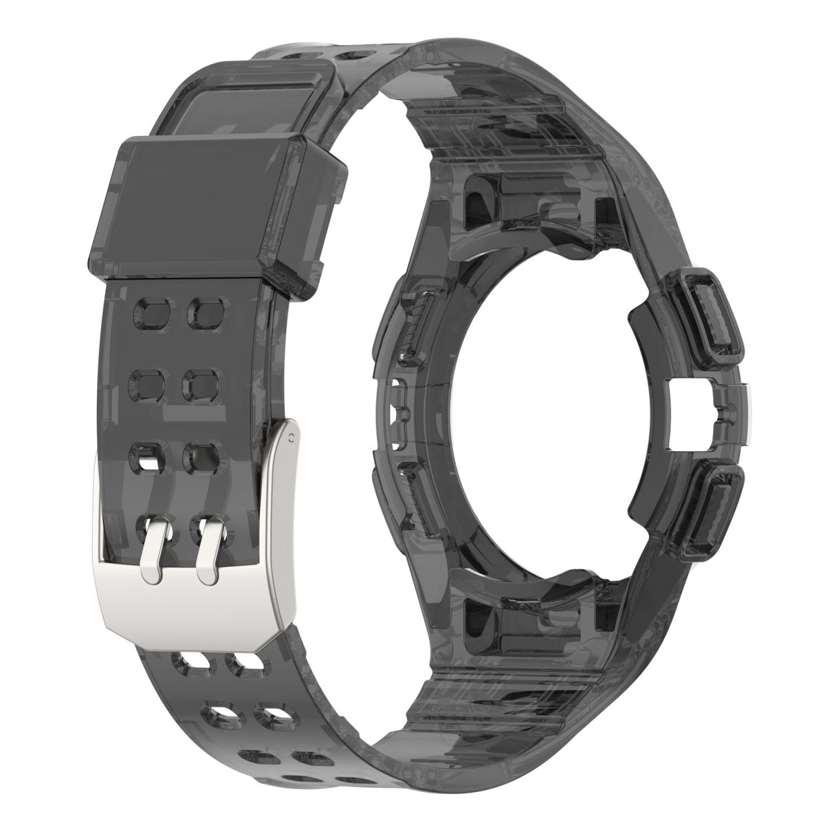 Galaxy Kunststoff Transparent Watch Ersatzarmband, Band, Samsung, / Schwarz WIGENTO 6 Design Silikon 40mm,