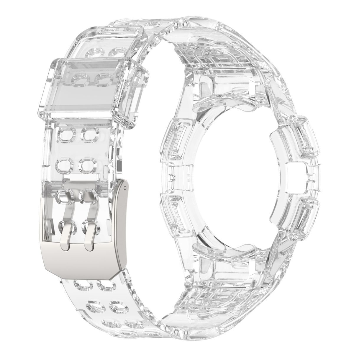 6 40mm, Design Band, WIGENTO Silikon Galaxy Watch Transparent Kunststoff Samsung, Ersatzarmband,