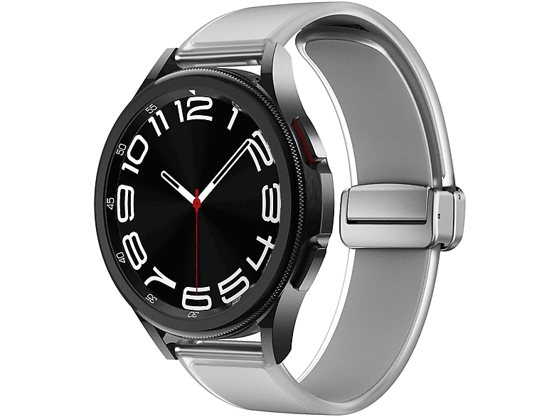 WIGENTO Magnetisches Silikon 4, 6 Watch / Samsung, / Band, Grau Ersatzarmband, 5 Galaxy