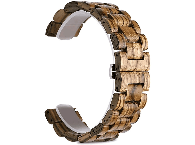 WIGENTO Design Universal, Ersatzarmband, 20mm, Band, Holz Braun