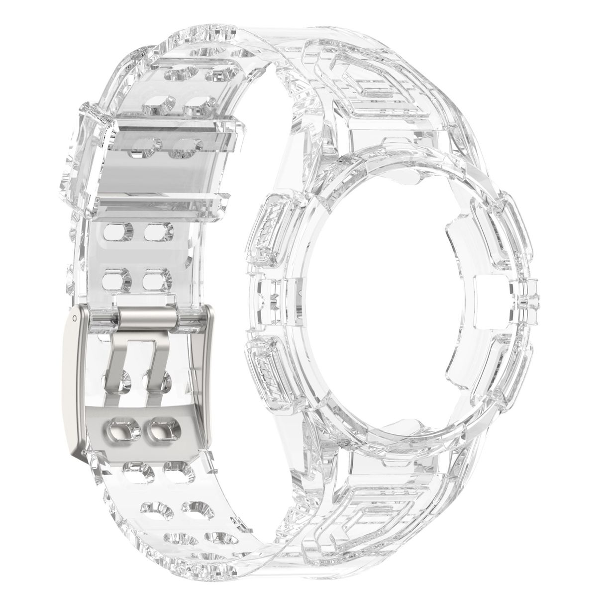 Transparent Kunststoff Silikon Galaxy Design Band, Ersatzarmband, Samsung, Watch WIGENTO 44mm, 6