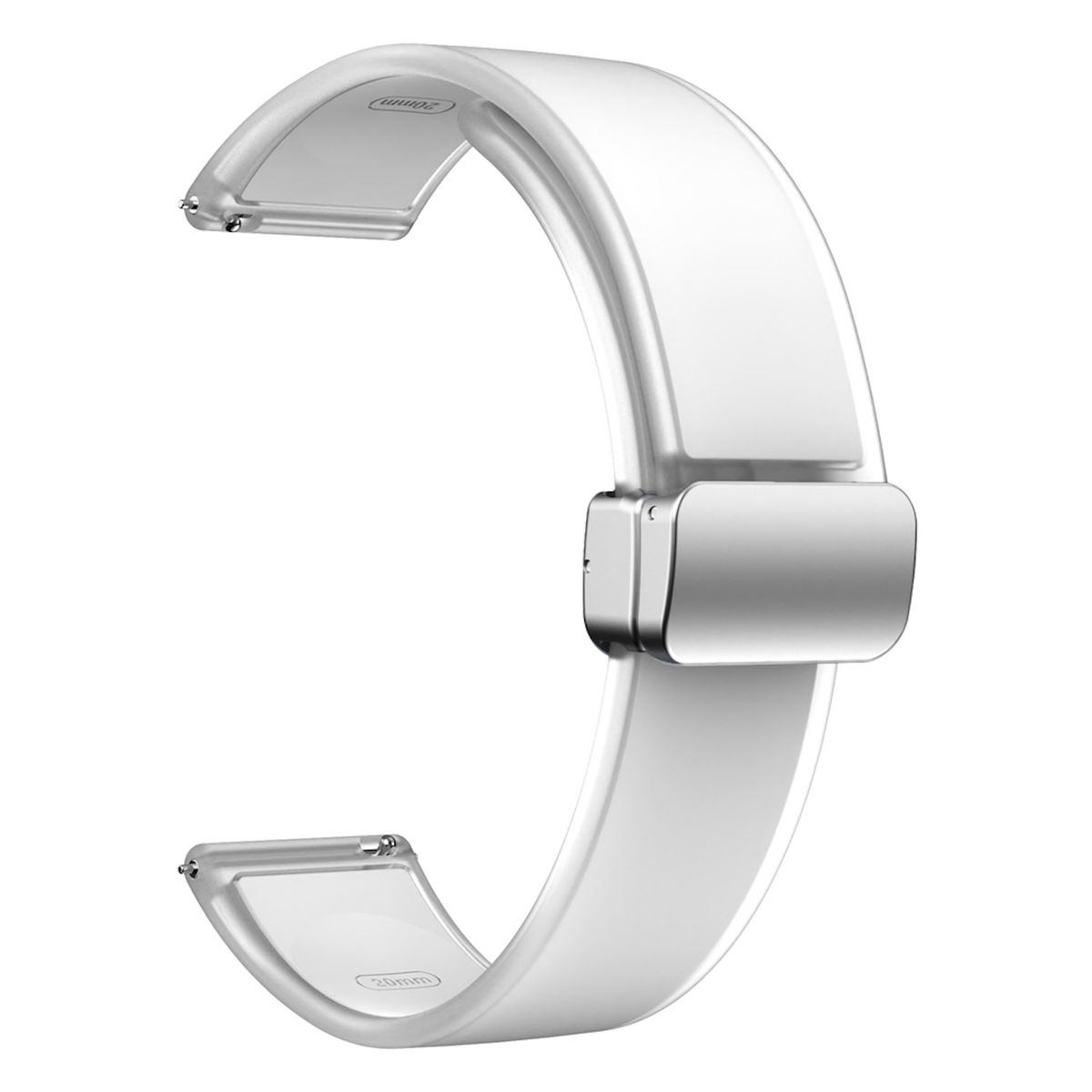Band, WIGENTO Samsung, 5 Watch 4, / Silikon Galaxy / Ersatzarmband, Magnetisches 6 Weiß