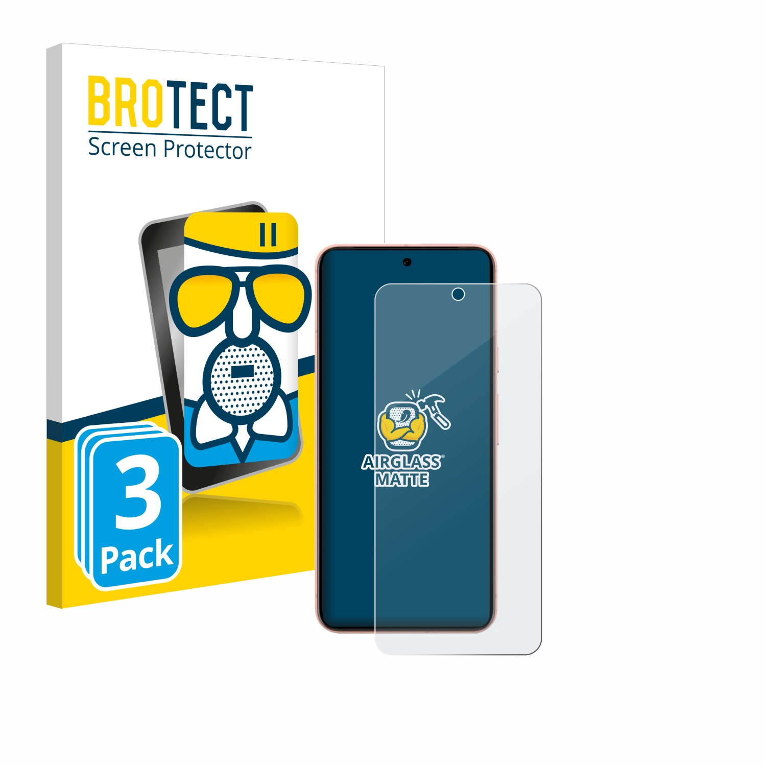 BROTECT 3x matte Google (case-friendly)) Airglass 8 Schutzfolie(für Pixel