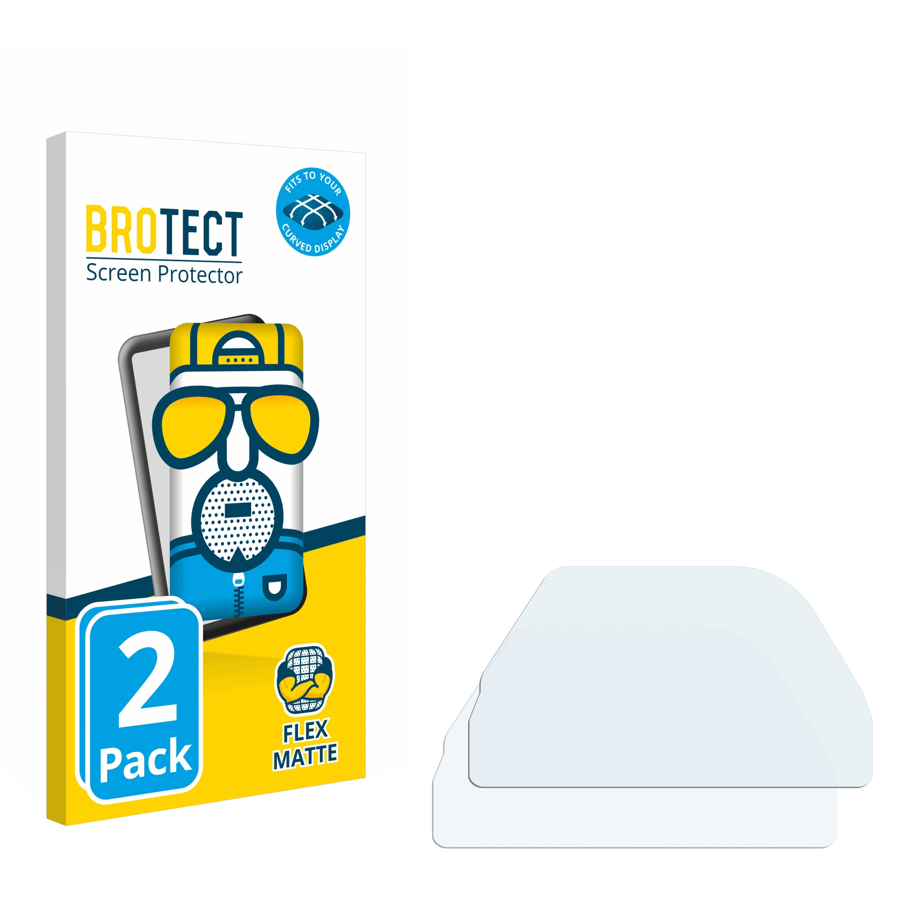 BROTECT 2x Flex matt Pro Curved Freemax Kit) Galex 3D Full-Cover Schutzfolie(für