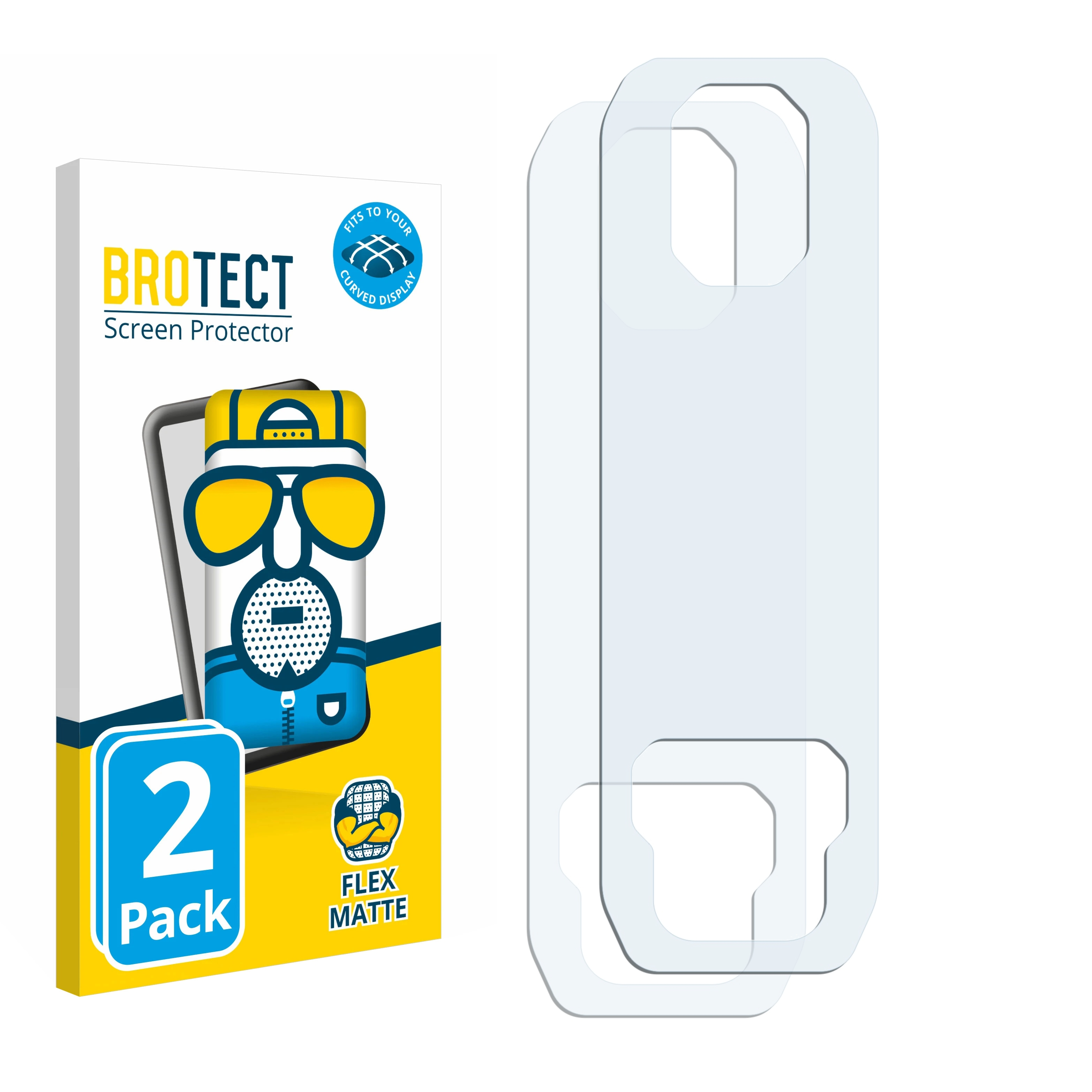 BROTECT 2x Flex Schutzfolie(für GeekVape Curved Full-Cover B60) 3D matt