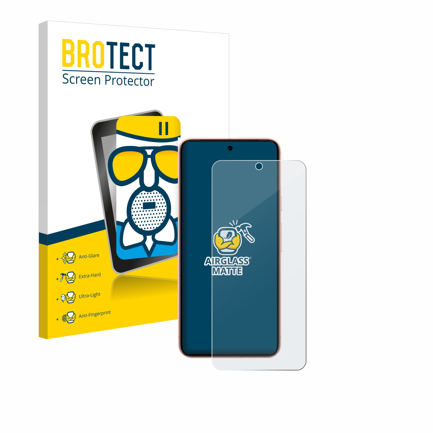 8 matte (case-friendly)) Pixel Airglass Schutzfolie(für Google BROTECT