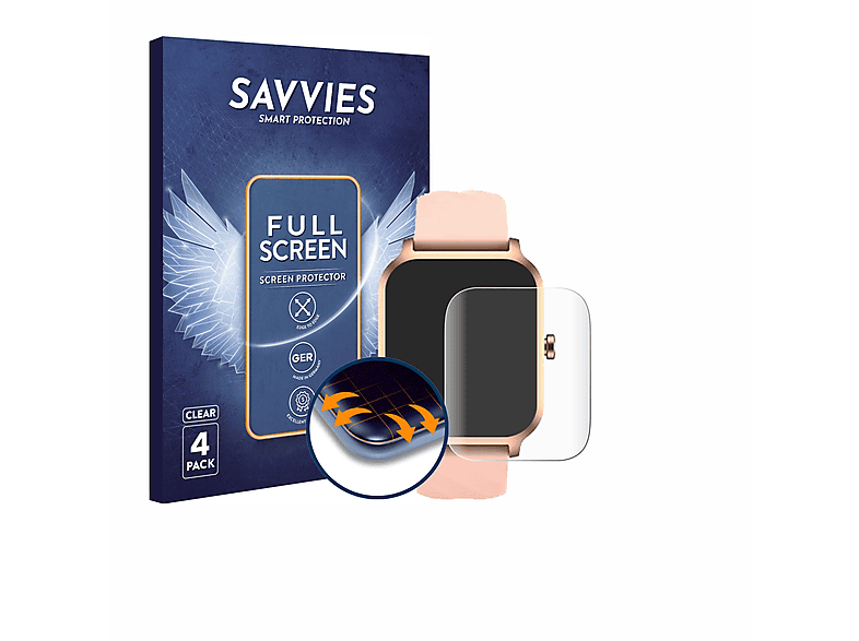 SAVVIES 4x Flex Full-Cover 3D Curved Schutzfolie(für IFMDA LW82Pro (1.83\