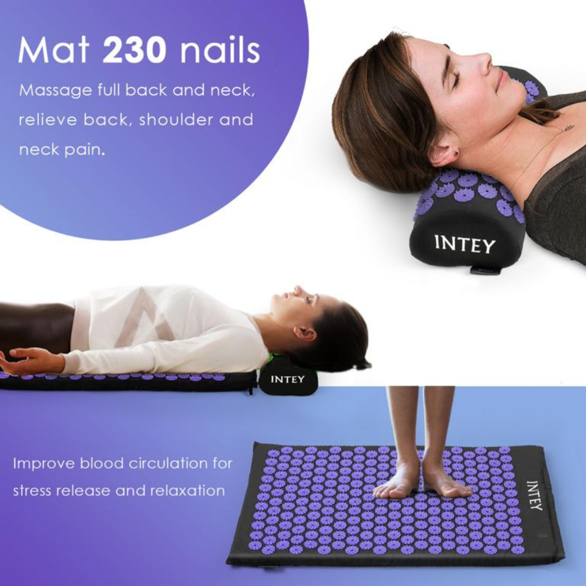 INTEY Akupressurmatte Fitness Mat