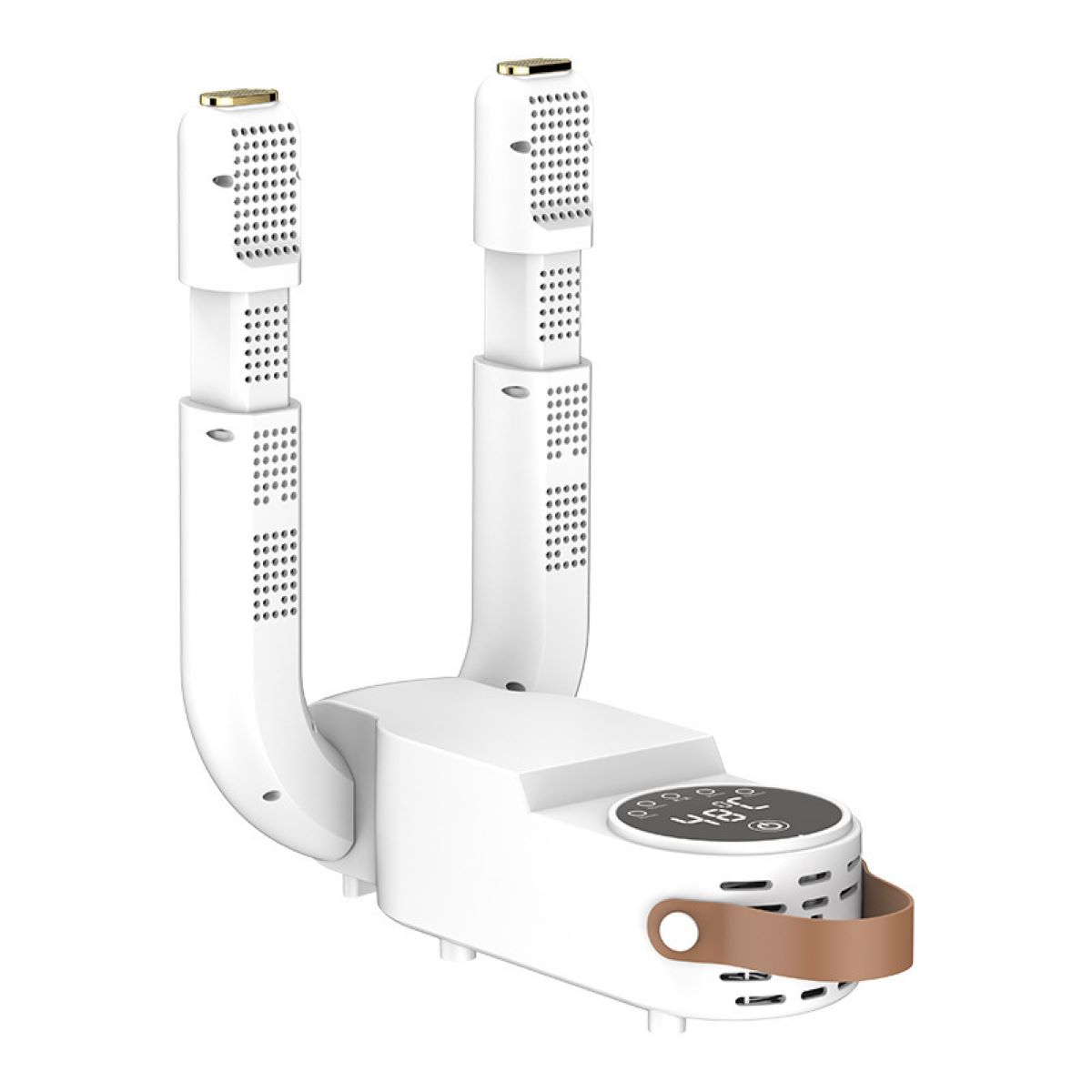 LACAMAX Schuhtrockner - ausziehbarer Touch-Display, Weiß Heißluftumwälzung intelligentes digitales Ständer, Schuhtrockner