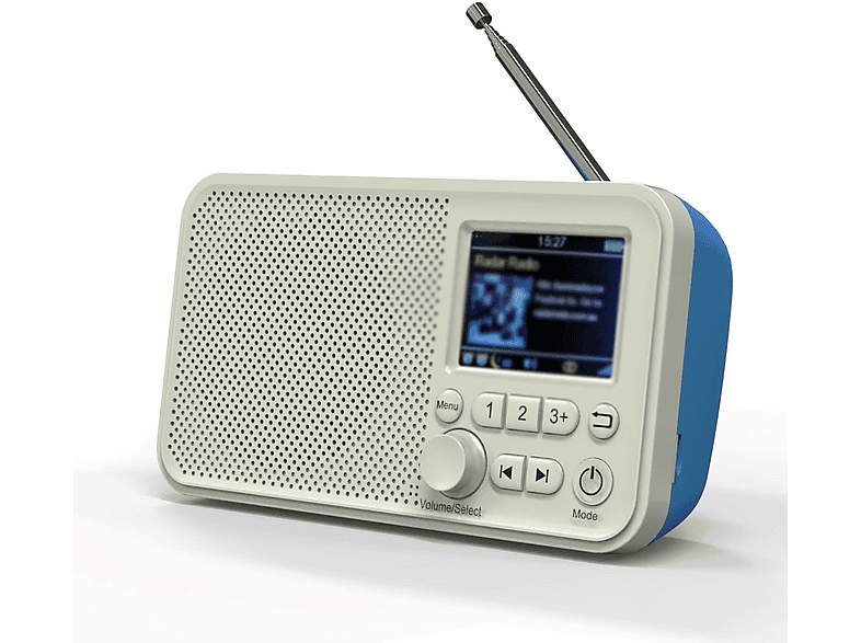 Bluetooth, interne DAB, Weiß Bluetooth TF-Karten-MP3-Wiedergabe, FM, Batterie mit und FM, Digitalradio ENBAOXIN 2,4\