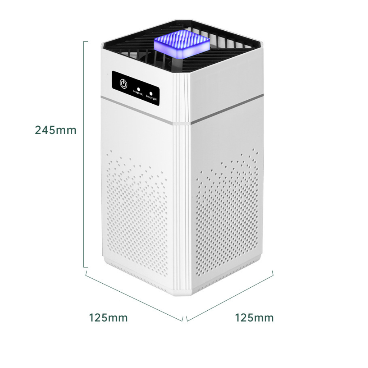 UWOT Mini-Luftreiniger weiß: einfach zu energiesparend, bedienen Watt, (220 geräuscharm, effiziente m²) 120 Luftreiniger Weiß Sterilisation, Raumgröße