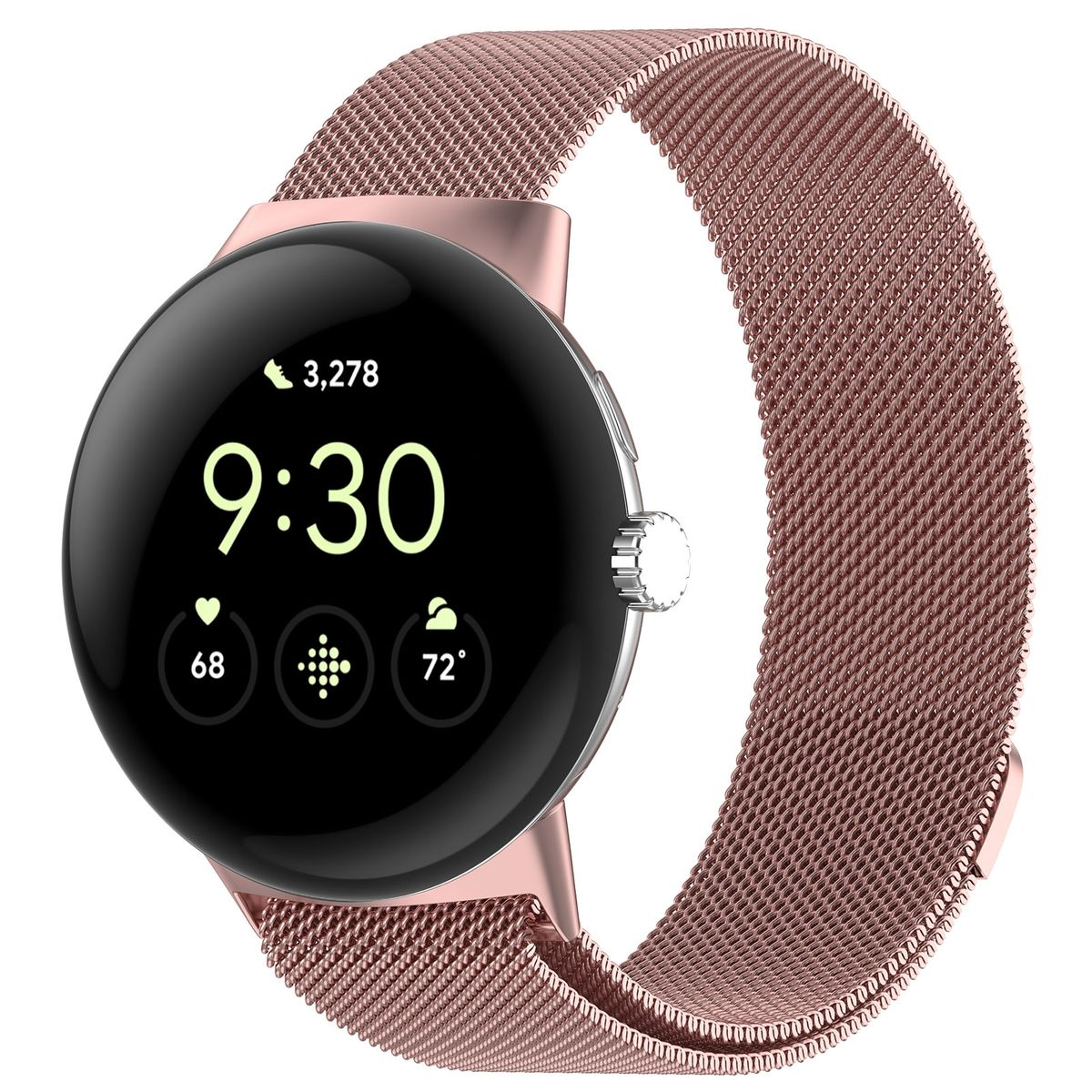Pink Sport Pixel 2, 1 Stoff WIGENTO Watch Design Google, Band, + Ersatzarmband, Gewebter