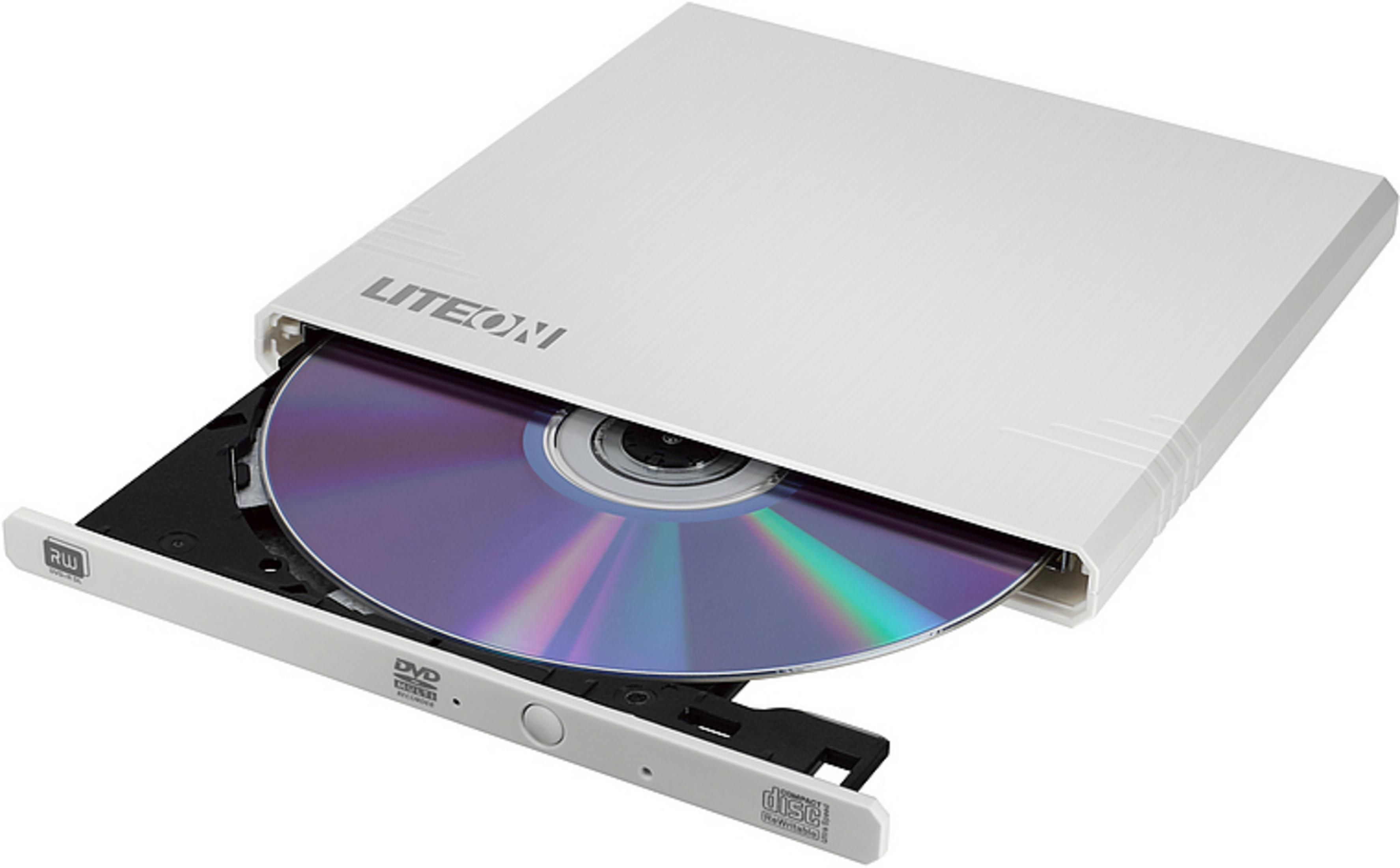 LITE-ON EXTERNAL SLIM WHITE extern CD/DVD USB DVD-RW 8X Brenner