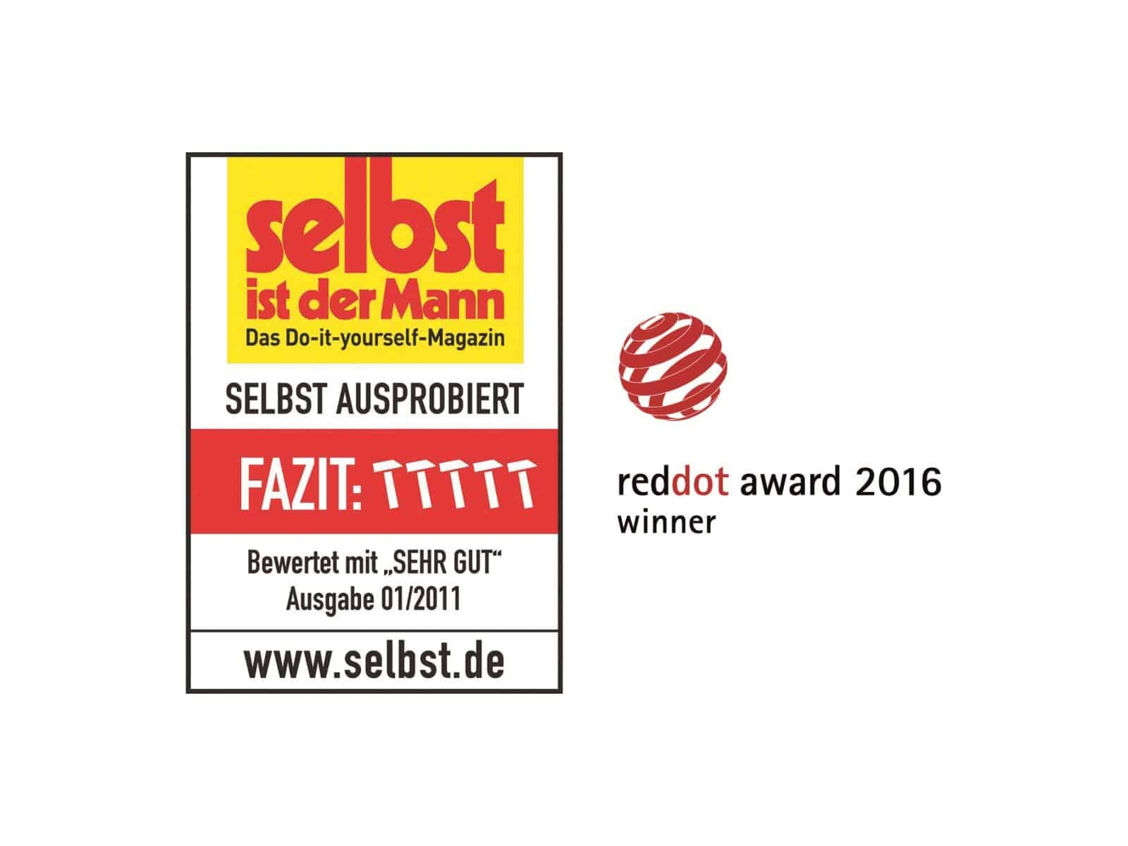Ein Zeitschriften-Cover mit Text und dem Logo „Red Dot Award 2016 Winner“.
