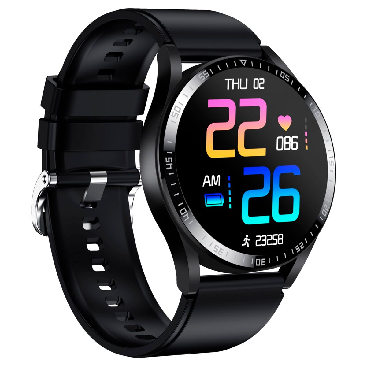 Kunststoff DENVER Smartwatch Kunststoff, SWC-372 schwarz