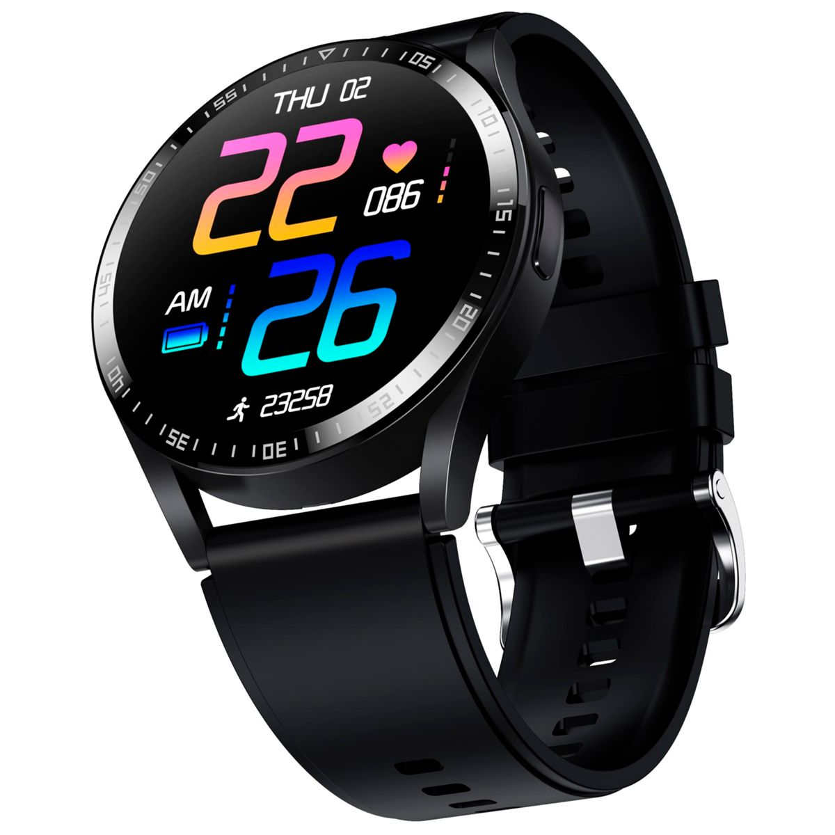 Kunststoff DENVER Smartwatch Kunststoff, SWC-372 schwarz
