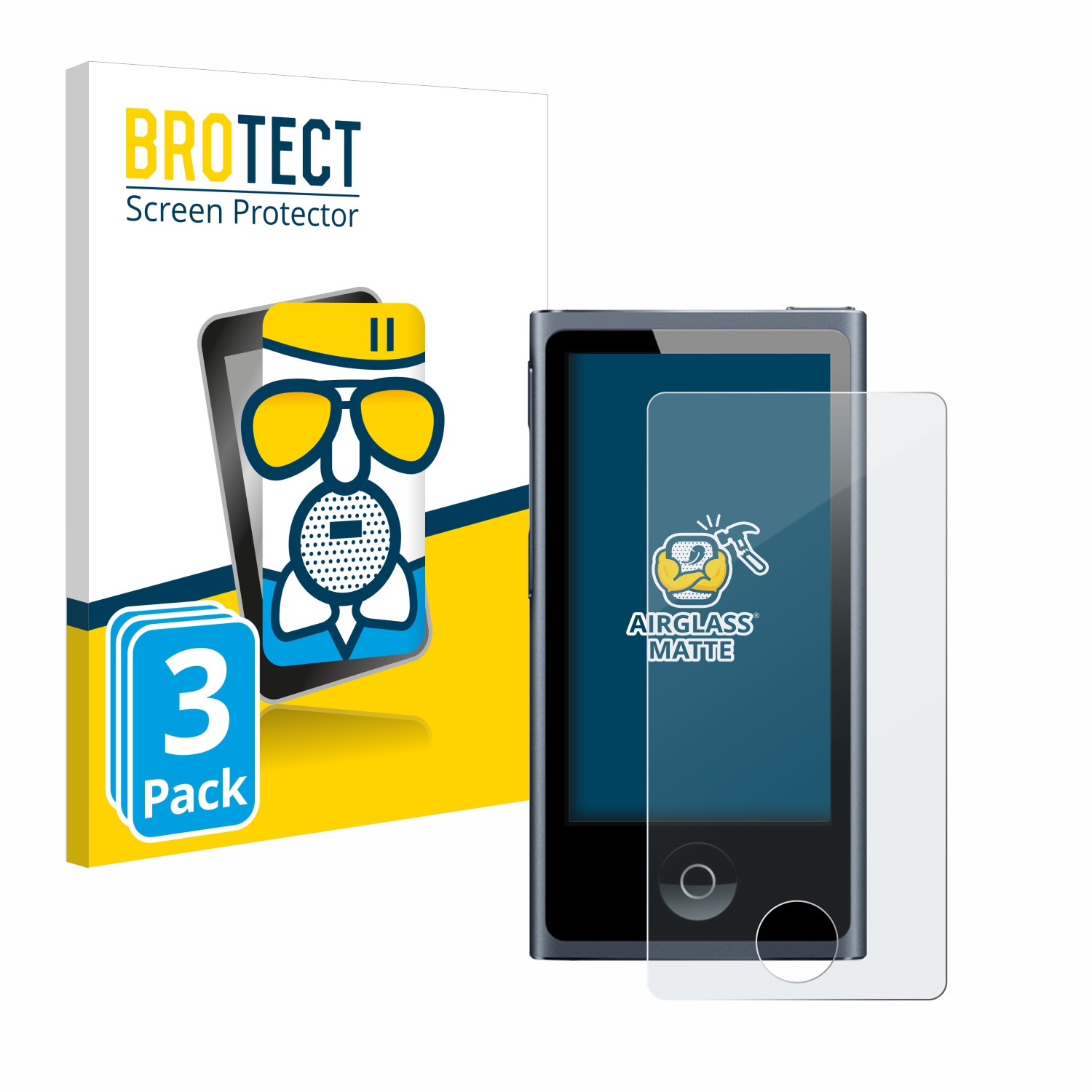 BROTECT 3x Airglass nano Apple 2012 iPod Gen.)) Schutzfolie(für matte (7
