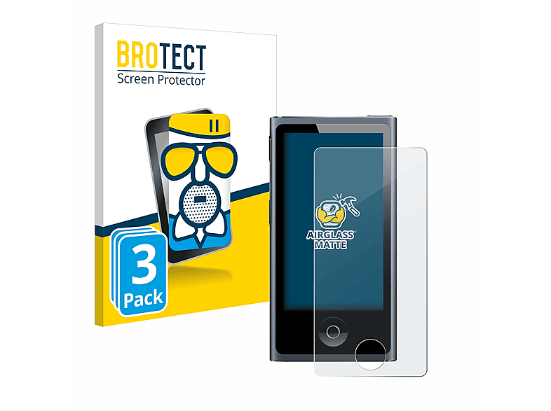 BROTECT 3x Airglass matte Schutzfolie(für Apple iPod nano 2012 (7. Gen.))