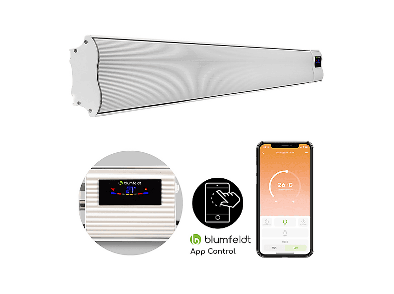 Heat Guru Plus 3000 | Infrarot-Heizstrahler | 3000 W 3000 W 3 Stufen Fernbedienung 3000 W Schwarz