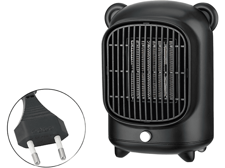 (500 Bear sicheres leise Watt) geräuscharm, Ausschalten und PTC-Schnellheizung, Elektroheizung – Heater Electric Schwarz: UWOT