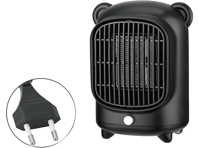UWOT Bear Electric Heater Schwarz PTCSchnellheizung, leise und