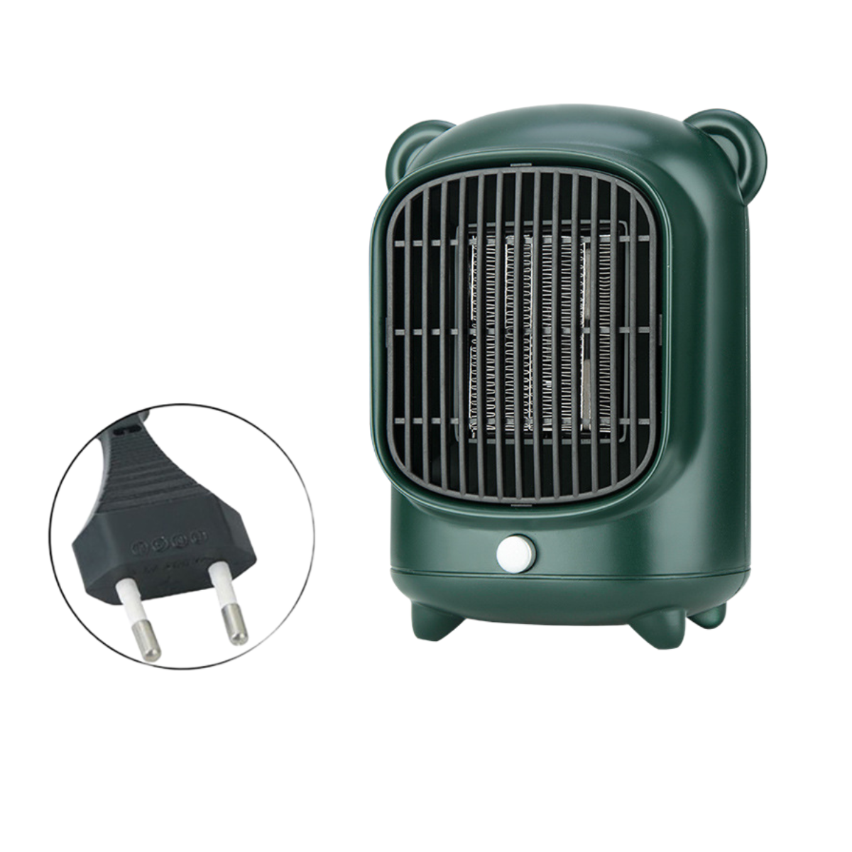 Bear UWOT Electric Heater-Green: und Ausschalten sicheres PTC-Schnellheizung, leise (500 Mini-Elektroheizung geräuscharm, Watt)