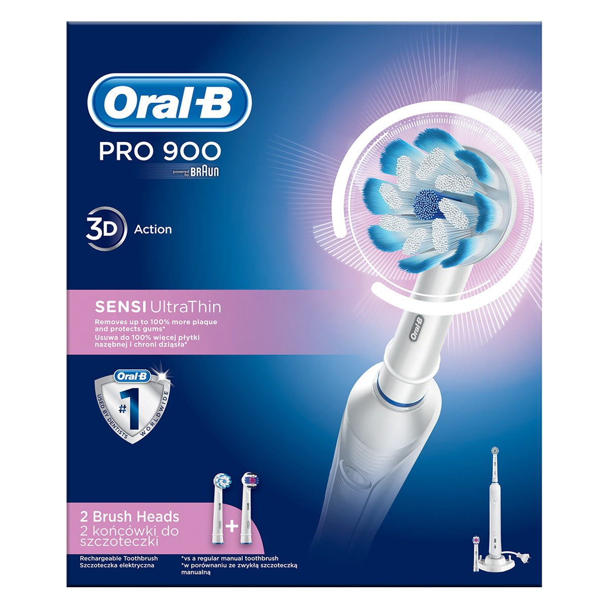 BRAUN Pro 900 Elektrische Zahnbürste Weiß