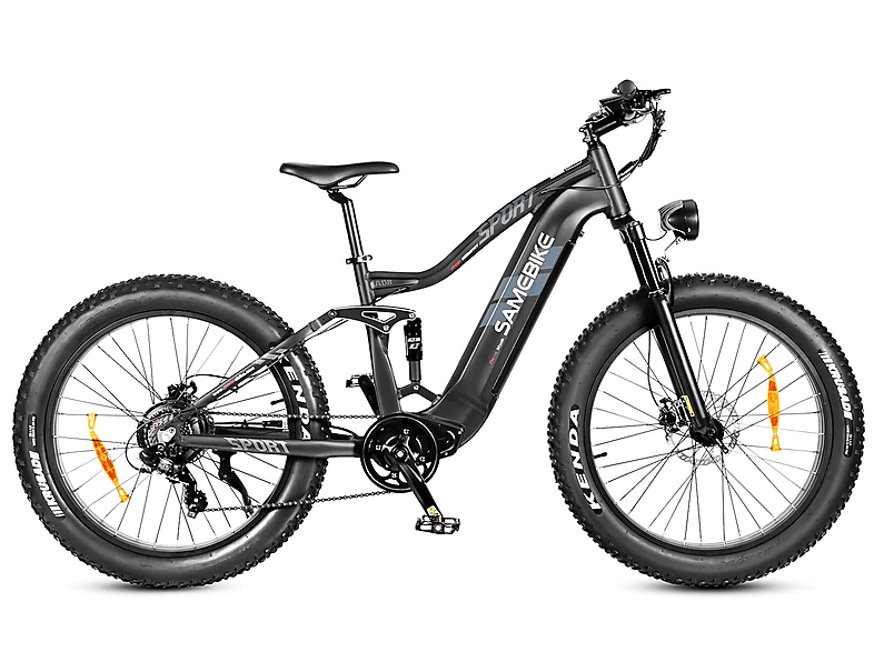 SAMEBIKE E-BIKE Mountainbike (Laufradgröße: schwarz) 26 Zoll, Unisex-Rad