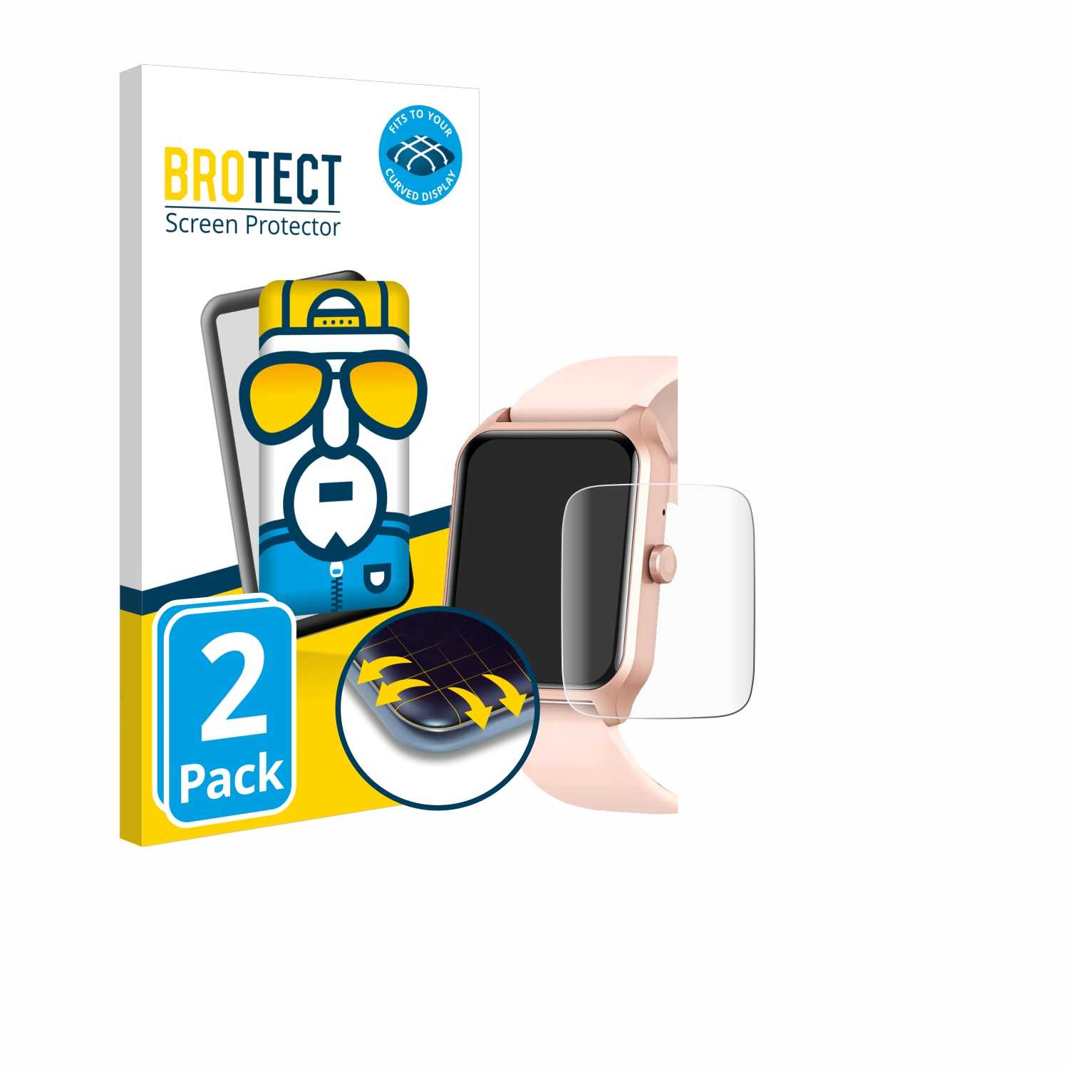 Fitpolo 2x 3D BROTECT Flex Full-Cover Schutzfolie(für LW83 1.8\