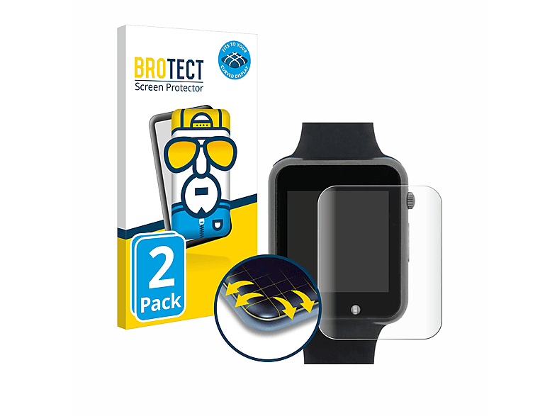 Curved 3D Flex Full-Cover 2x Schutzfolie(für V3) 2020 BROTECT Lilygo T-Watch