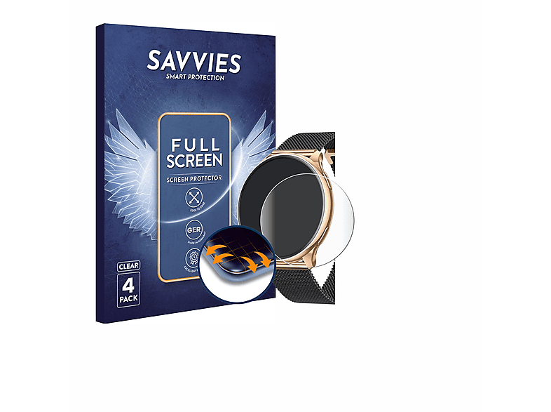 SAVVIES 4x Flex Full-Cover 3D Curved Schutzfolie(für Banlvs G35 1.32\