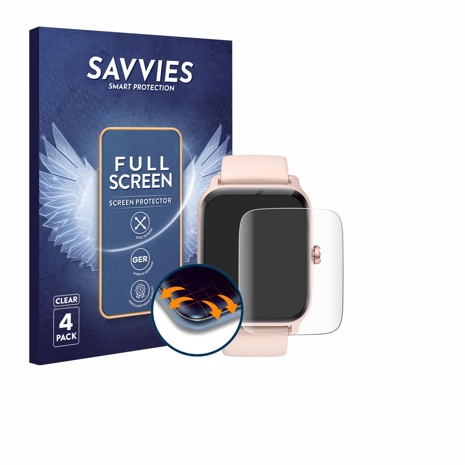 13 Flex SAVVIES Full-Cover Gydom 3D Schutzfolie(für Curved 1.8\