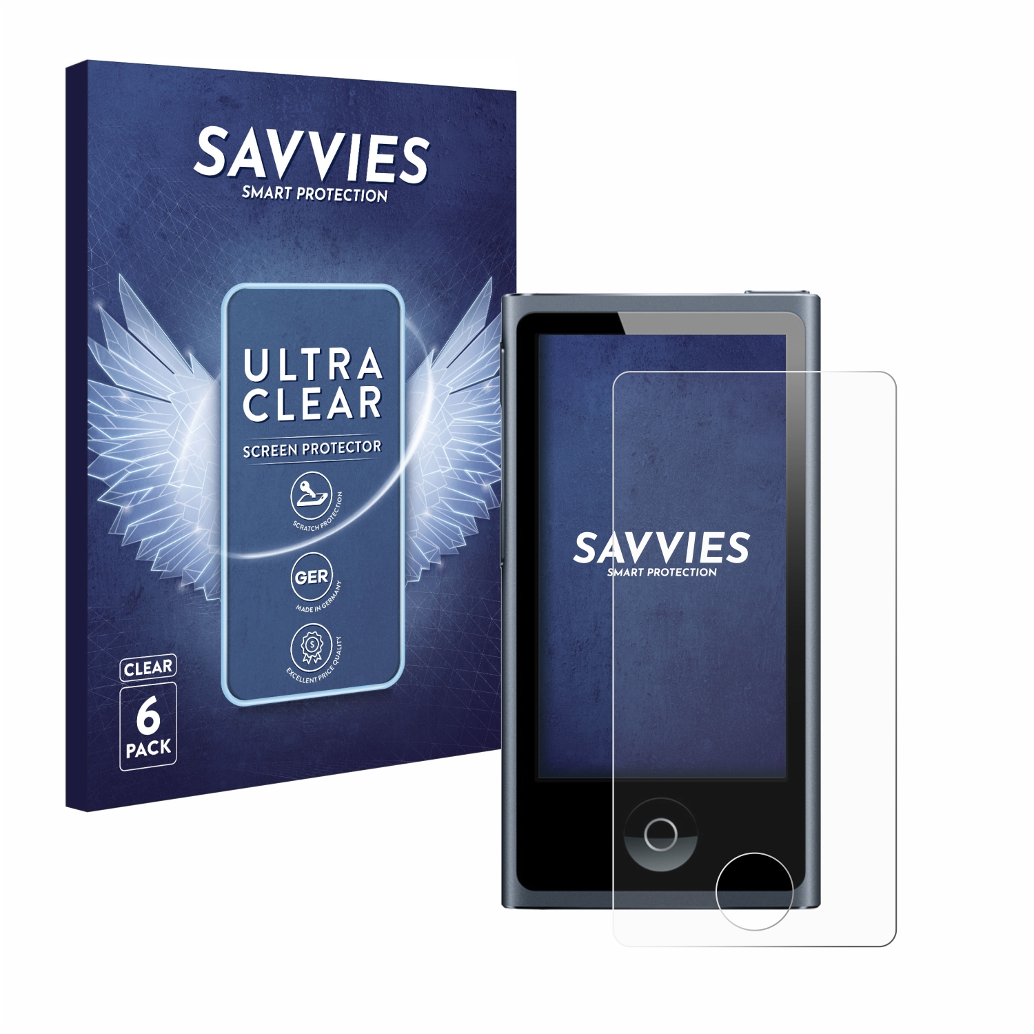 Schutzfolie(für 2012 nano (7. iPod Gen.)) klare 6x Apple SAVVIES
