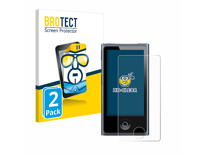 BROTECT 2x klare Schutzfolie(für Apple iPod nano 2012 (7. Gen.))