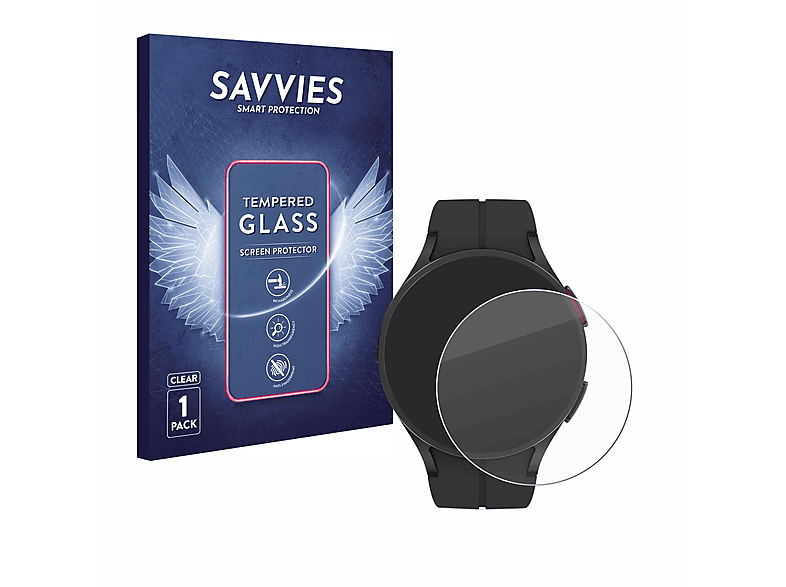 SAVVIES 9H klares Schutzglas(für Watch Samsung 5 Galaxy Pro)