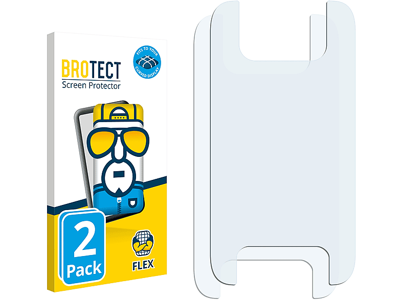 BROTECT 2x Full-Cover Curved Schutzfolie(für iStick Flex P100) 3D Eleaf