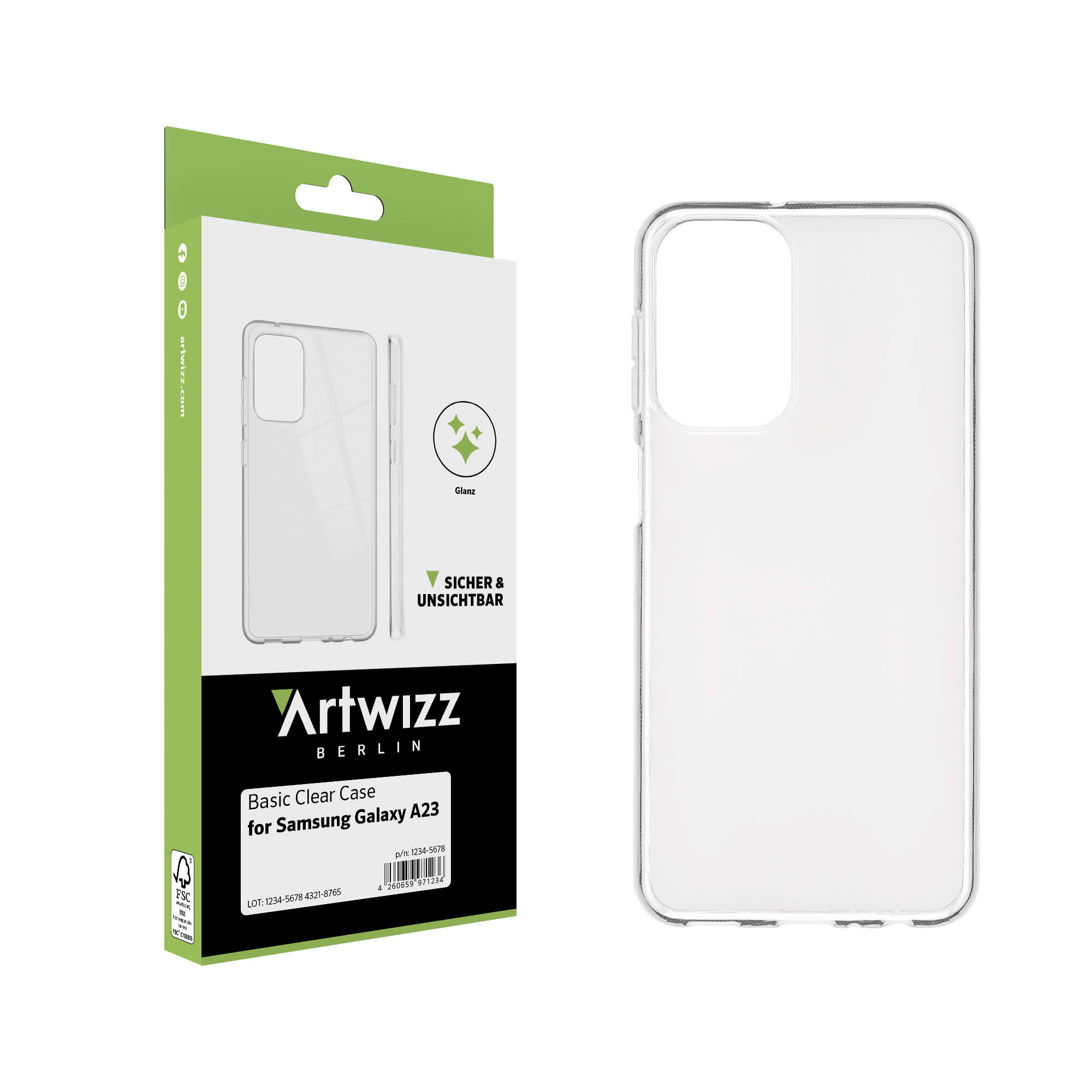 ARTWIZZ Case, Backcover, Clear Basic Samsung, Galaxy A23, Transparent