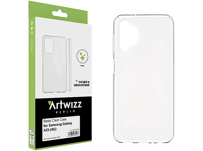 A13 Case, ARTWIZZ Basic Galaxy Clear Transparent Backcover, Samsung, (4G),